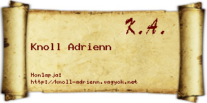 Knoll Adrienn névjegykártya